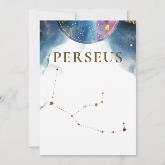 Perseus Constellation, Celestial Table Number (Voorkant)