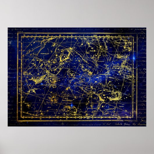 perseus en andromeda constellatie poster (Voorkant)