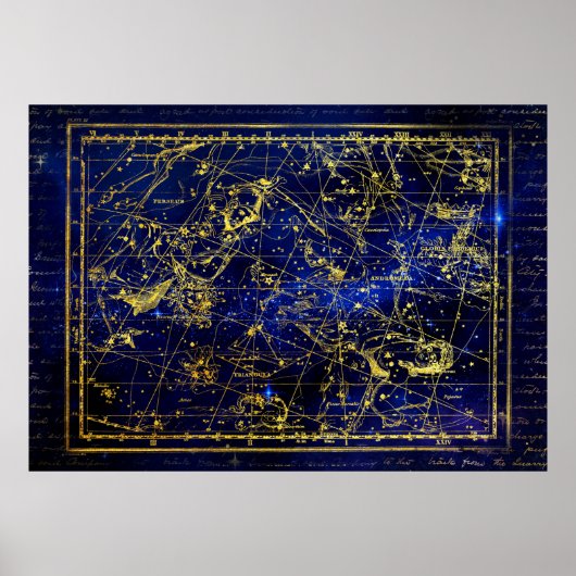 perseus en andromeda constellatie poster (Voorkant)