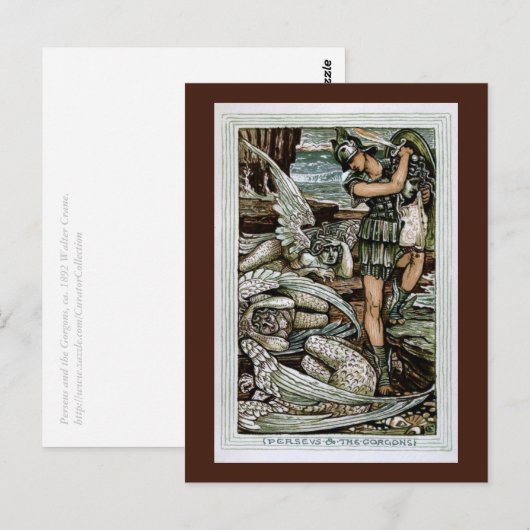 Perseus en de Gorgons Briefkaart (Voorkant / Achterkant)