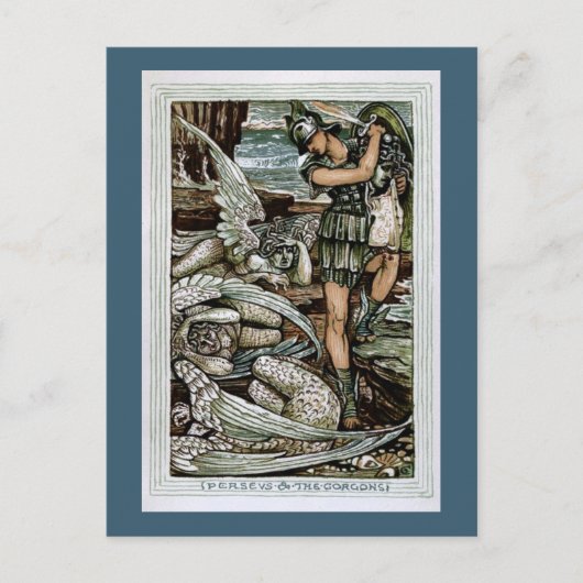 Perseus en de Gorgons Briefkaart (Voorkant)