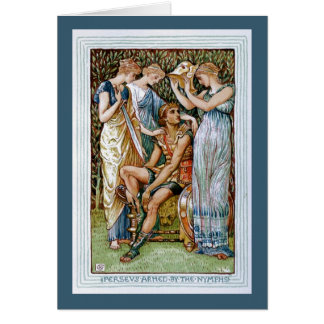 Perseus gewapend door de Nymfs