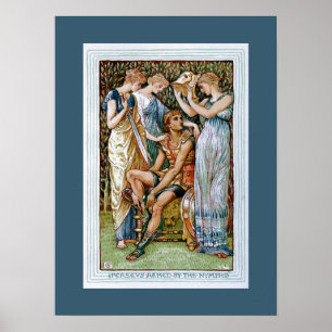 Perseus gewapend door de Nymfs Poster