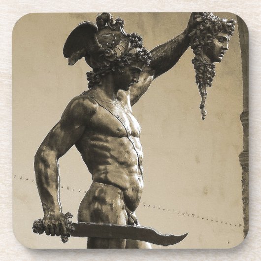 Perseus met het hoofd van Medusa Bier Onderzetter (Voorkant)