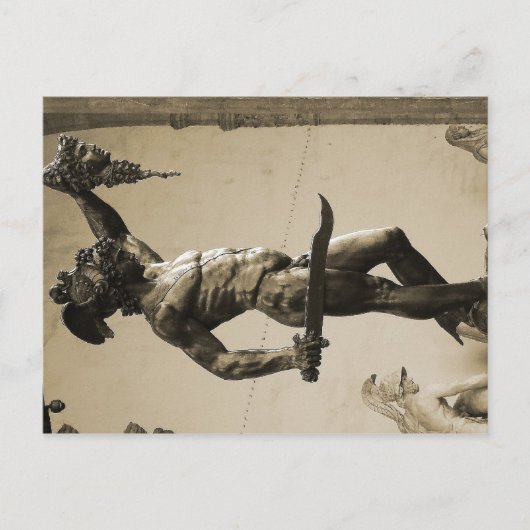 Perseus met het hoofd van Medusa Briefkaart (Voorkant)
