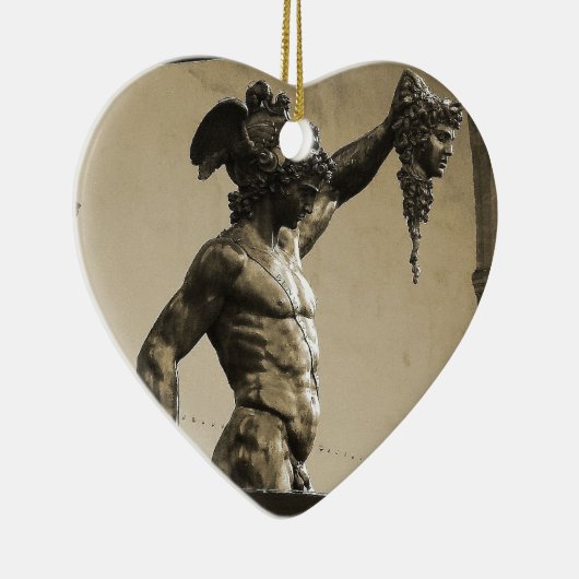 Perseus met het hoofd van Medusa Keramisch Ornament (Rechts)