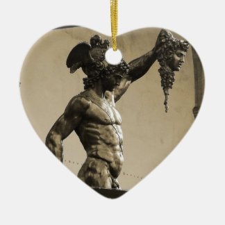 Perseus met het hoofd van Medusa Keramisch Ornament