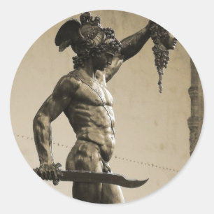 Perseus met het hoofd van Medusa Ronde Sticker