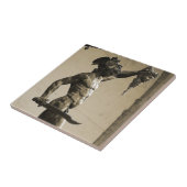 Perseus met het hoofd van Medusa Tegeltje (Zijkant)