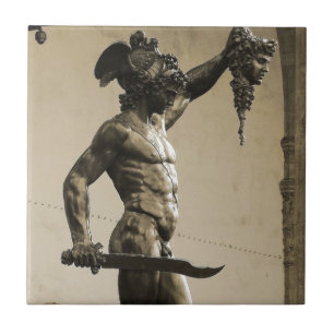 Perseus met het hoofd van Medusa Tegeltje