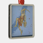 Perseus met het hoofd van Medusa, uit 'Uranometria Metalen Ornament (Rechts)