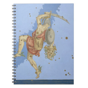 Perseus met het hoofd van Medusa, uit 'Uranometria Notitieboek