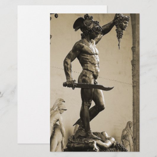 Perseus met hoofd Medusa Briefpapier (Voorkant / Achterkant)