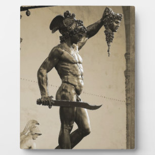 Perseus met hoofd Medusa Fotoplaat