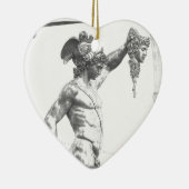 Perseus met hoofd Medusa Keramisch Ornament (Rechts)