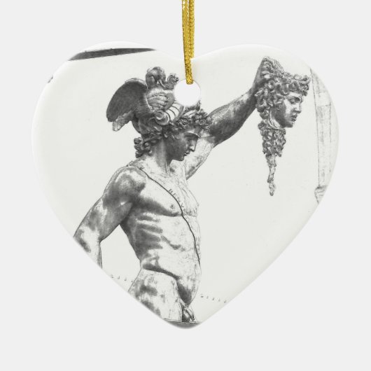 Perseus met hoofd Medusa Keramisch Ornament (Voorkant)
