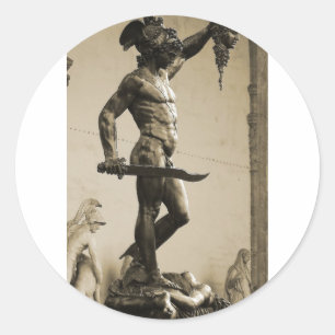 Perseus met hoofd Medusa Ronde Sticker