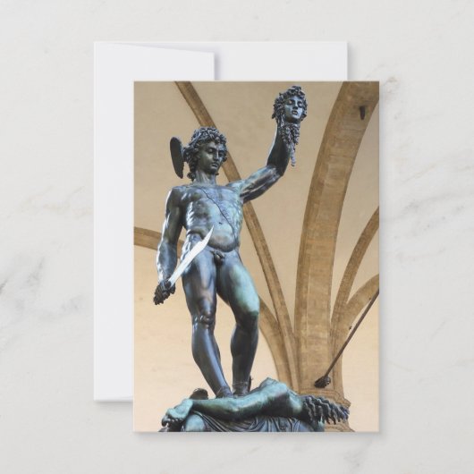perseus met hoofd van medusa kaart (Voorkant)