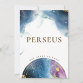 Perseus Table Sign Celestiale Waterverf Thema Kaart (Voorkant)