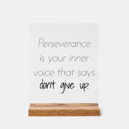 Perseverance acryl teken acryl bord
