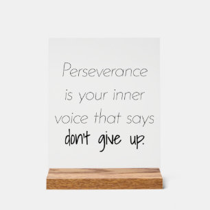 Perseverance acryl teken bord