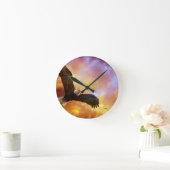 Perseverance American Eagle Clock van Lois Bryan Ronde Klok (Huis)