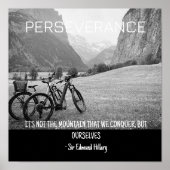 Perseverance Bergen en Fietsen Zwitserland Poster (Voorkant)
