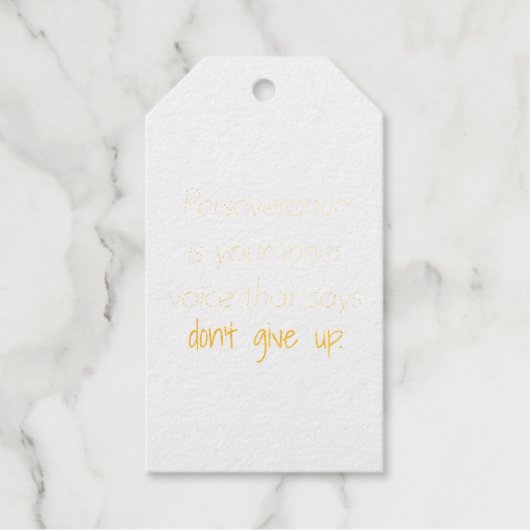 Perseverance Folie Gift Label (Voorkant)