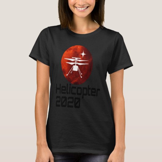 Perseverance Mars Rover Helicopter Ingenuity Landi T-shirt (Voorkant)