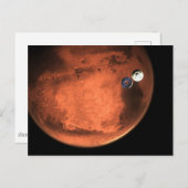 Perseverance Rover gieten van zijn cruise stage. Briefkaart (Voorkant / Achterkant)