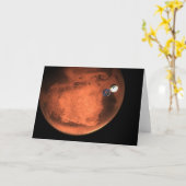 Perseverance Rover gieten van zijn cruise stage. Kaart (Gele Bloem)