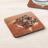 Perseverance Rover vuurt afdaling fase motoren op Bier Onderzetter (Linkerzijde)