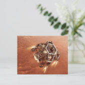 Perseverance Rover vuurt afdaling fase motoren op Briefkaart (Staand voorkant)