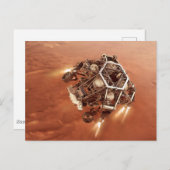 Perseverance Rover vuurt afdaling fase motoren op Briefkaart (Voorkant / Achterkant)