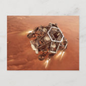 Perseverance Rover vuurt afdaling fase motoren op Briefkaart (Voorkant)