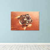 Perseverance Rover vuurt afdaling fase motoren op Canvas Afdruk (Insitu (Houten vloer))