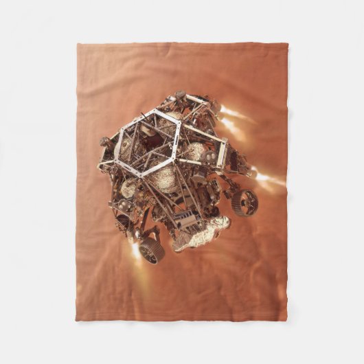 Perseverance Rover vuurt afdaling fase motoren op Fleece Deken (Voorkant)