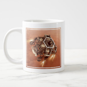 Perseverance Rover vuurt afdaling fase motoren op Grote Koffiekop