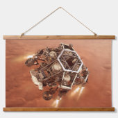 Perseverance Rover vuurt afdaling fase motoren op Hangend Wandkleed (Voorkant)
