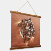 Perseverance Rover vuurt afdaling fase motoren op Hangend Wandkleed (Gebogen)