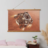Perseverance Rover vuurt afdaling fase motoren op Hangend Wandkleed (Slaapkamer)