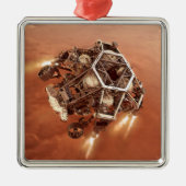 Perseverance Rover vuurt afdaling fase motoren op Metalen Ornament (Voorkant)