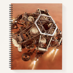 Perseverance Rover vuurt afdaling fase motoren op Notitieboek