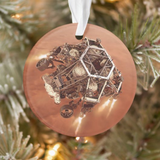 Perseverance Rover vuurt afdaling fase motoren op Ornament (Boom)