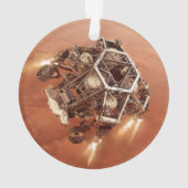 Perseverance Rover vuurt afdaling fase motoren op Ornament (achterkant)