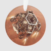 Perseverance Rover vuurt afdaling fase motoren op Ornament (voorkant)