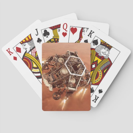 Perseverance Rover vuurt afdaling fase motoren op Pokerkaarten (Achterkant)