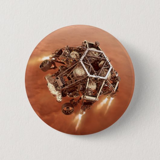 Perseverance Rover vuurt afdaling fase motoren op Ronde Button 5,7 Cm (Voorkant)