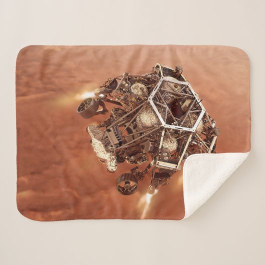 Perseverance Rover vuurt afdaling fase motoren op Sherpa Deken (Voorkant (horizontaal))