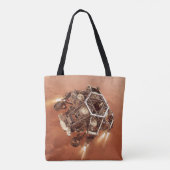 Perseverance Rover vuurt afdaling fase motoren op Tote Bag (Achterkant)